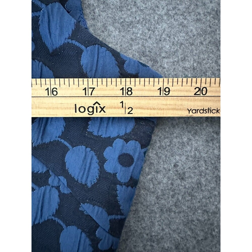BB Dakota Blue Floral Jacquard Sheath Dress Size 12 Whimsigoth 90s Mod Y2K Retro - Picture 3 of 13